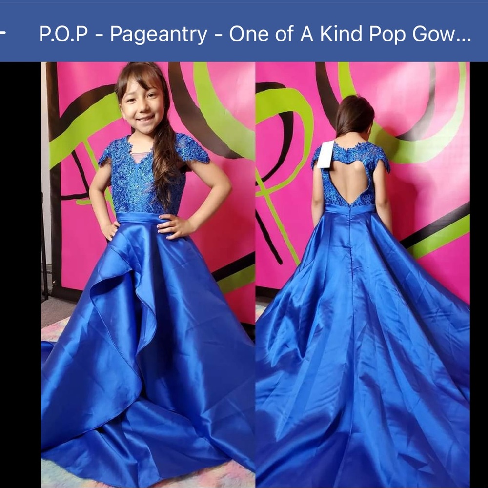 POP pageant dress custom one of a kind girls size 8